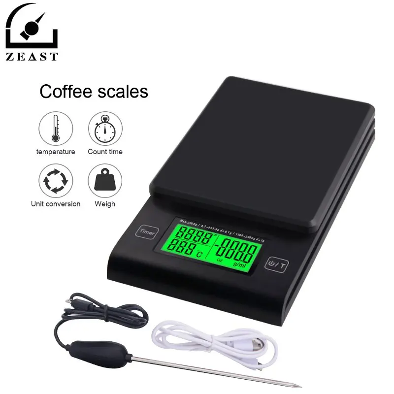 Многофункциональные весы с таймером цифровые кухонные электронные ЖК дисплеем