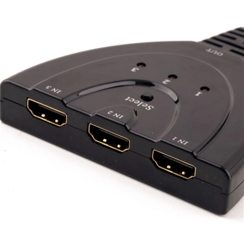 HDMI 3 в 1 выход переходник для пигтейлов/проводов HDMI удлинитель с переключателем переключатель сплиттер концентратор с кабелем для HDTV 1080