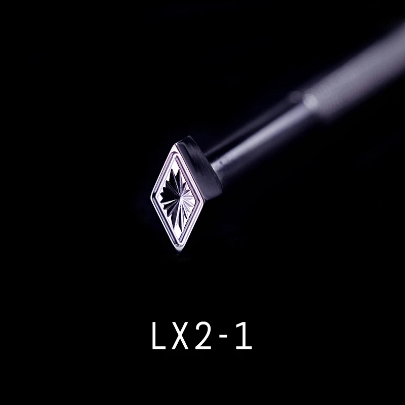 SOZO LX2 Geometrics Diamond Lined Leather Work Stamping Tool Carving Pattern 304 Stainless Streel Stamp