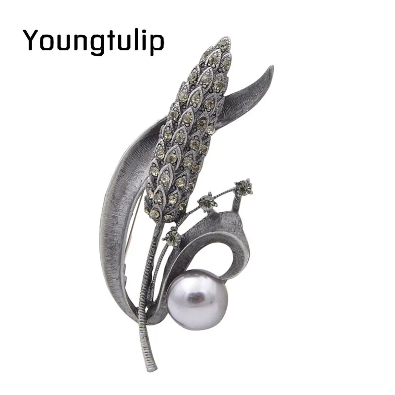 Женская булавка Стразы Young Tulip винтажная с жемчугом модные аксессуары ювелирные