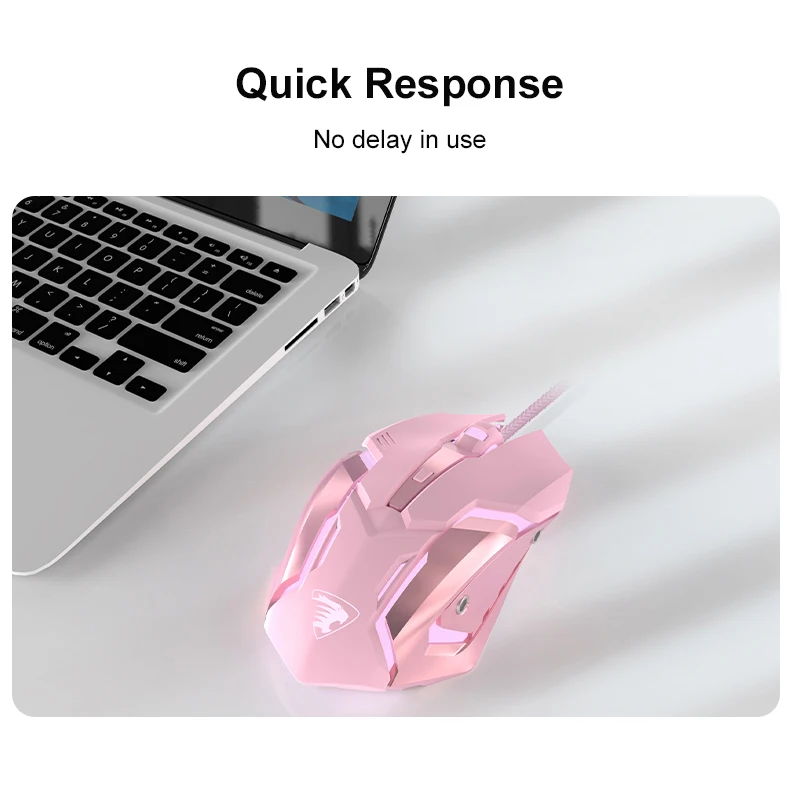 Mini Mouse Gamer com Fio Silencioso Ergonômico Teclas Retroiluminado Magia para Laptop pc Gamer Presente para Meninas - Imagem 6