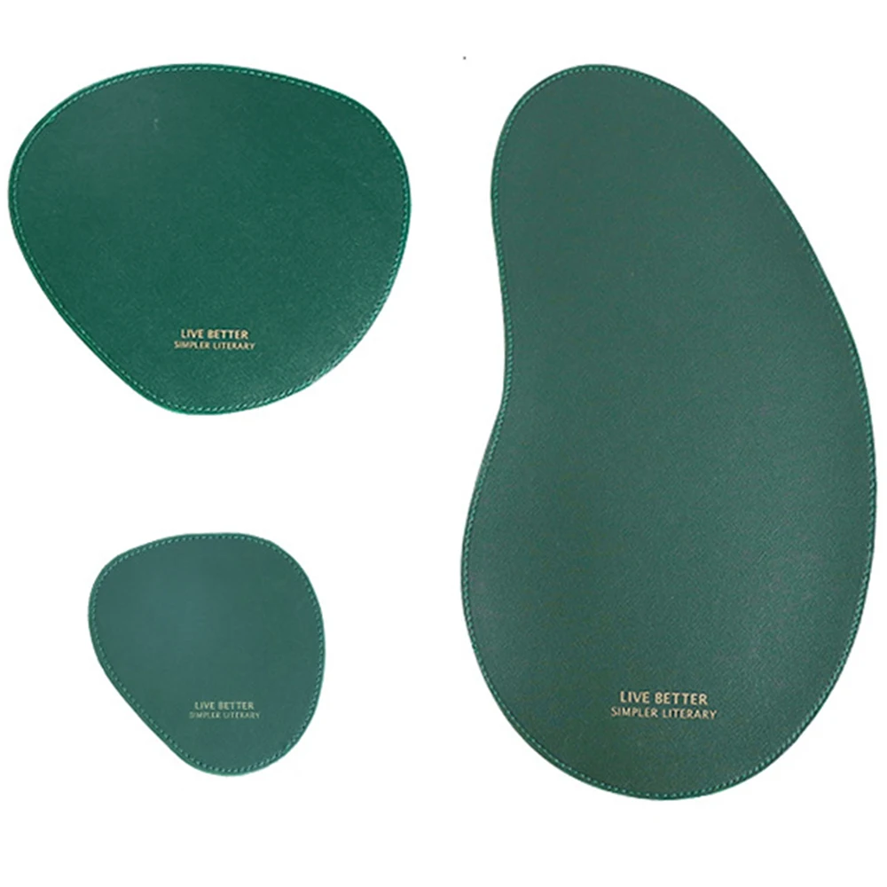 

3pcs/set Nordic Leather Placemat Dining Table Mat Simple Letter Waterproof Heat Insulation Pad Luxury Coaster Cup Mat
