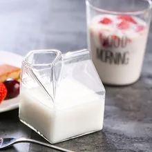 Контейнер для сухого молока стеклянная чашка бутылка американская половина Пинта сливки Кофе Стекло сок питьевой воды чашки ручной работы