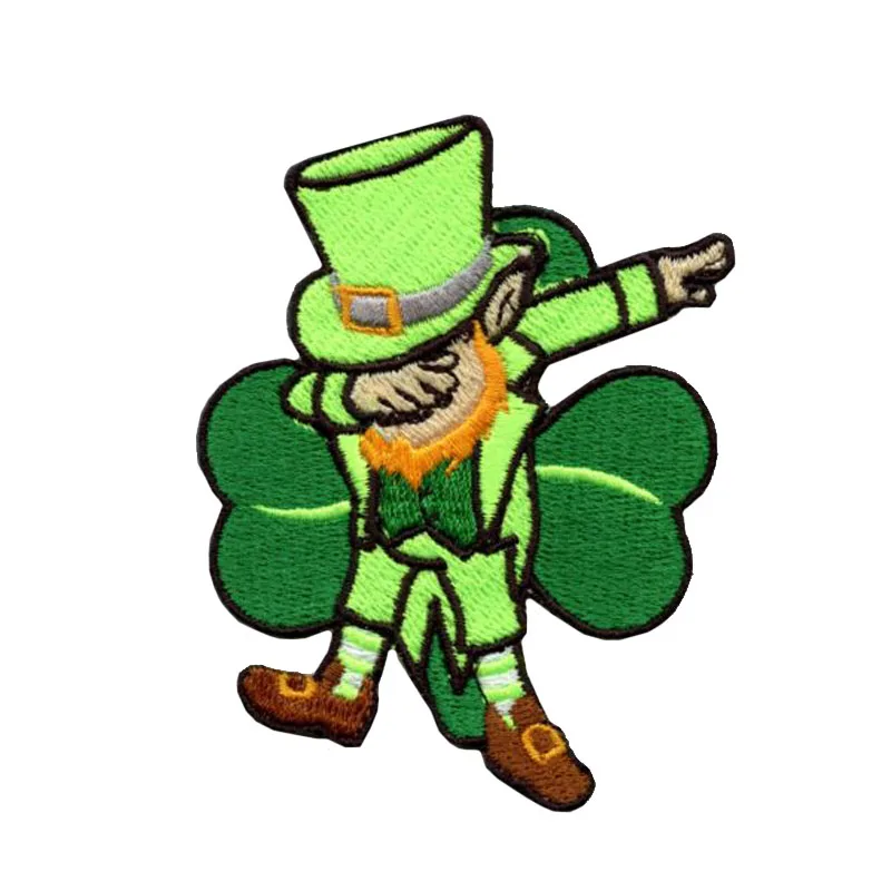 3 25 '&#x27Dabbing Leprechaun День Святого Патрика ирландская вышивка утюгом на патч |
