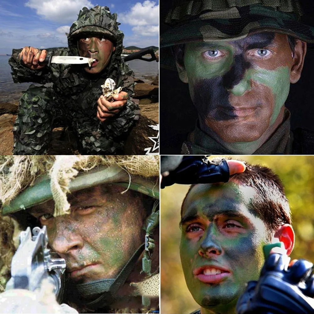 3 Adet Askeri Askeri Kamuflaj Yag Camo Renk Kremi Vucut Yuz Boyasi Tup Sopa Icin Acik Alan Cs Taktik Renkler Ekipmanlari Body Paint Aliexpress