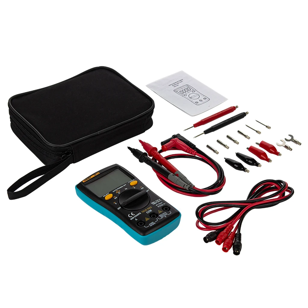 

6000 Counts M10 Portable Multimeter Battery-Operated Capacitor True-Ams Digital Voltmeter Multimetro Test With Lead LCD Display