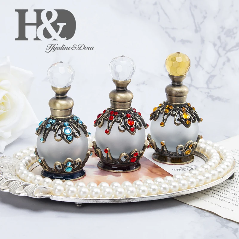 H & D 3 цвета 15 мл РУЧНАЯ РАБОТА Ретро многоразовый флакон для духов Пустой