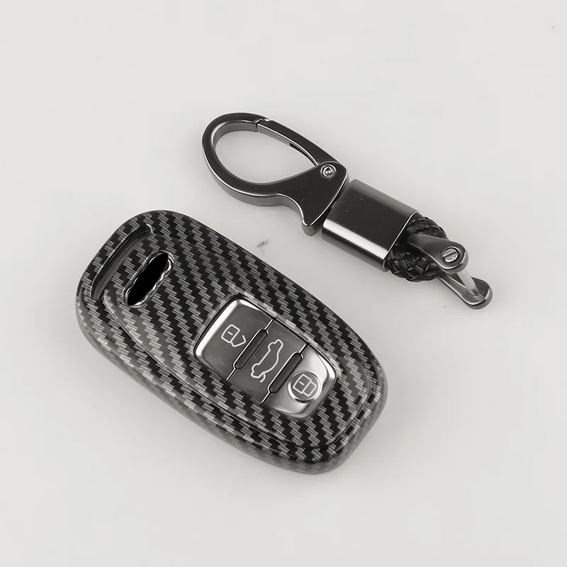 Car Key Case Cover For Audi A4 S4 B7 B8 A6 A5 A7 A8 Q5 S5 S6 Q7 Carbon