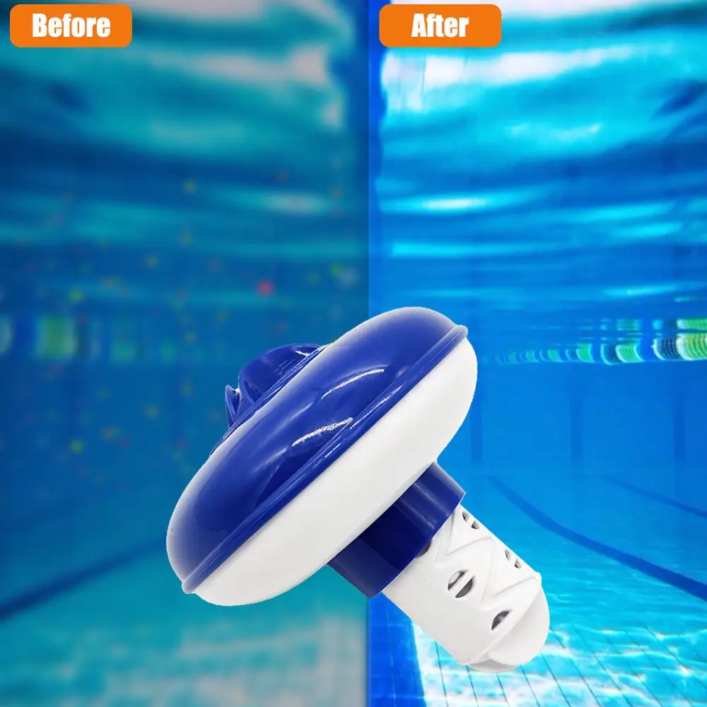 

Floating swimming pool accessories 5 inch floating chlorine gas distributor disinfectant swimming pool clarifier distributor