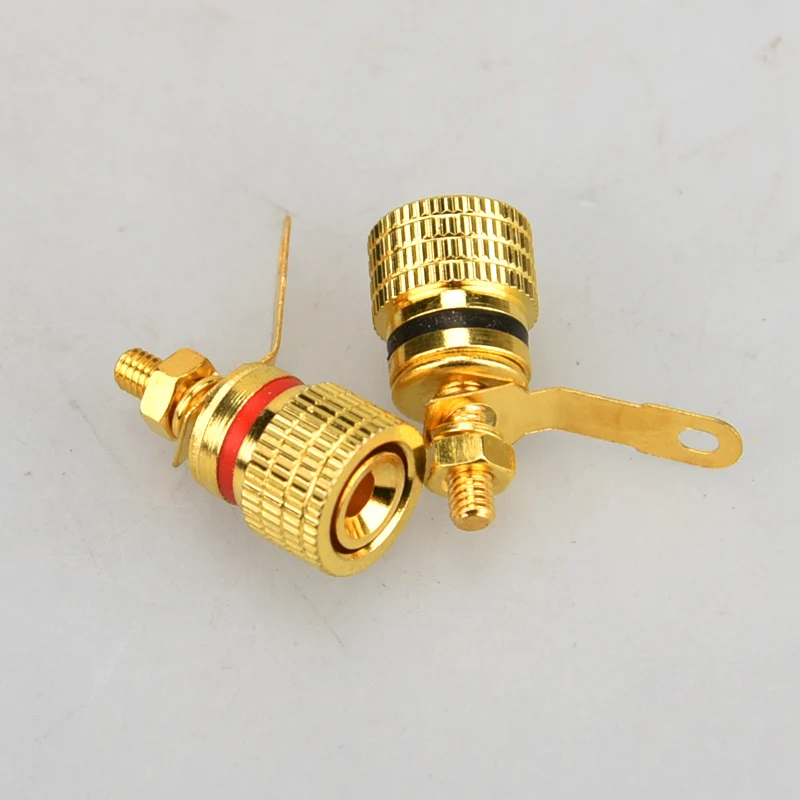 HIFIDIY LIVE 2 pcs speaker junction Box DIY terminal connector binding post HIFI amplifier Pure cupper Gold-plated Banana socket afbeelding