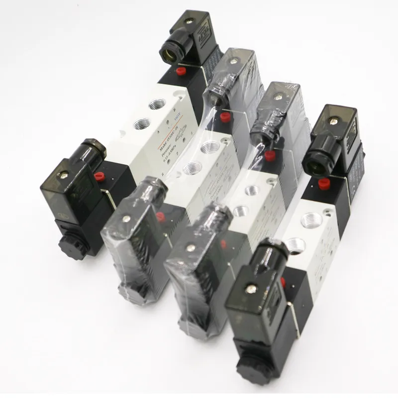 

High Quality Solenoid Valve 220V Pneumatic 4V220-08 Air 5 way 2 Position 1/4" Coil Alloy Internal DC 12V electric DC 24V AC 110V