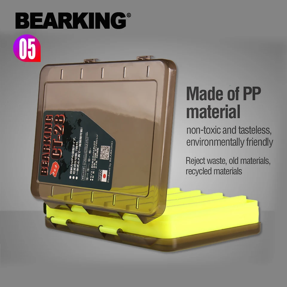 Tackle-Box Bait-Hooks Fishing-Lure BEARKING Double-Sided Compartments Professional