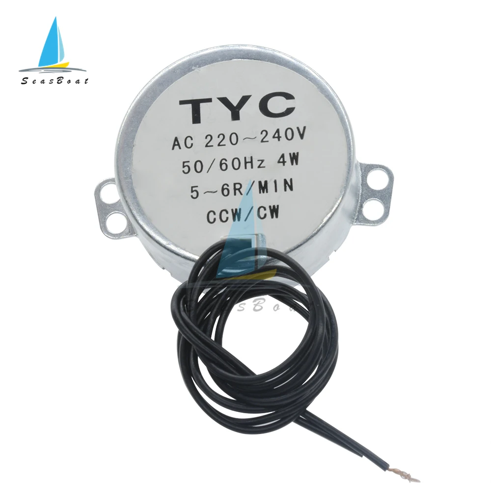 AC 240V 220V 12V 50/60Hz 4W Synchronous Motor 5-6RPM Robust Torque CCW/CW TYC-50 for Warm Air Blower