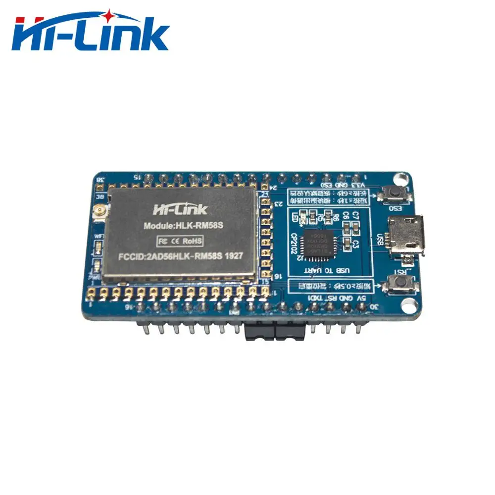 

Free Shipping Dual Band IEEE802abgn WiFi and Bluetooth Module with Test Board Customized HLK-RM58S