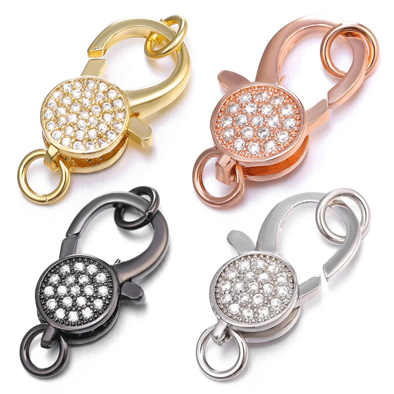 

27*12mm 4Color Copper Lobster Claw Clasps Hook For DIY Jewelry Making Findings Pearl Bracelet Necklace For women