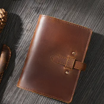 

2021 New Vintage Tunes Spiral Diary Loose Leave Journal Book Genuine Leather Notebook Set A5/A6/A7 Lined Paper 200P