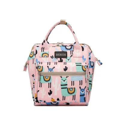 Alpaca pink medium Сумка для подгузников через плечо с диагональным крестом mochila maternidade, новая мини сумка для подгузников, многофункциональный рюкзак для мам, модная сумка для матерей - Цвет: Alpaca pink medium