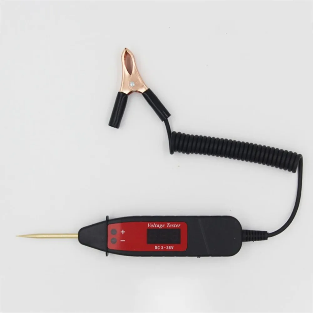 Специальный тестовый карандаш для ремонта автомобиля, цифровой дисплей, прибор для определения напряжения автомобиля, тестовый светильник для автомобильной цепи, тестовый светильник
