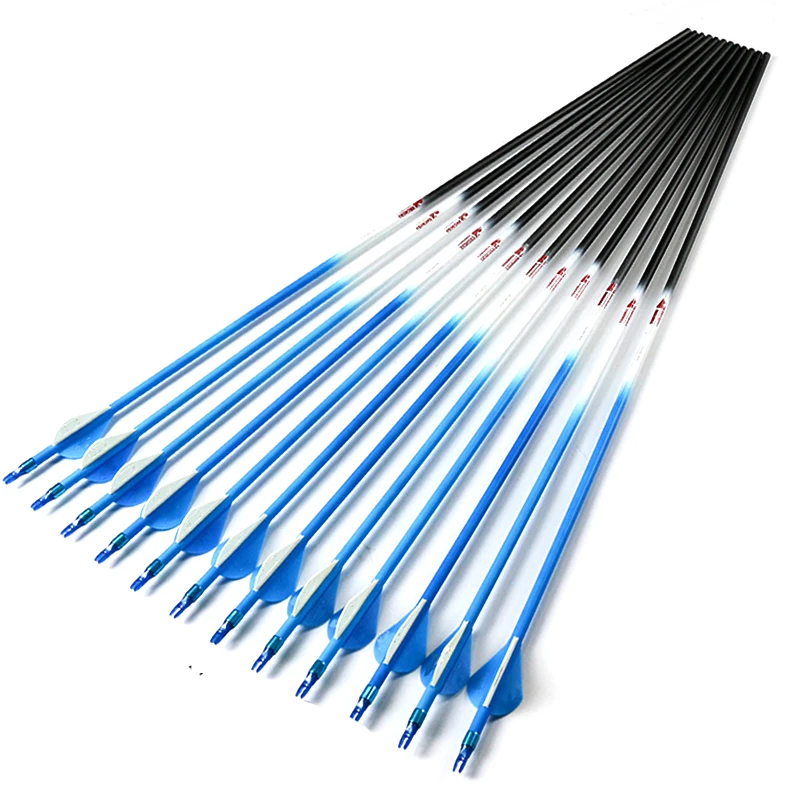 Linkboy-Archery-Pure-Carbon-Arrows-ID6-2mm-Spine300-600-2inch-Plastic-Vanes-Recurve-Compound-Hunting-Shooting (1)