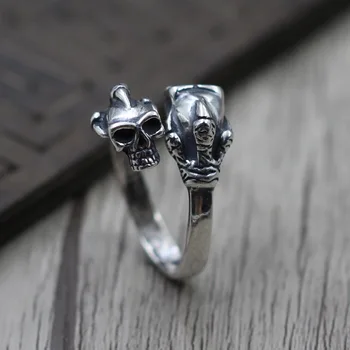 

Retro Open Personality Men Ring Ring S925 Sterling Silver A Unique Ring Thai Silver Old