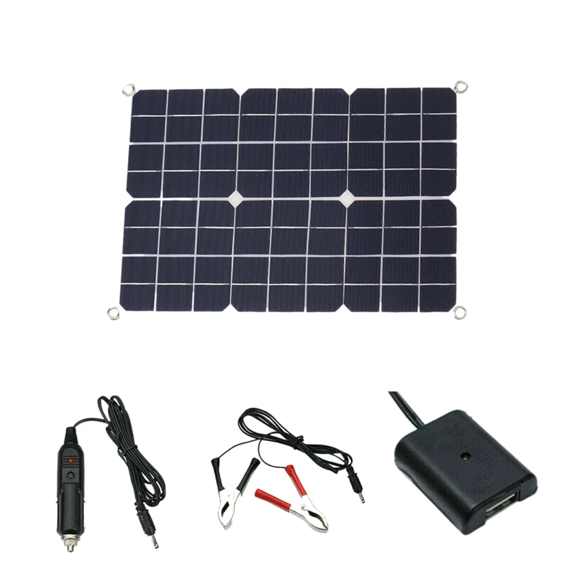 

EASY-60W Flexible Solar Panel USB Solar Panel Battery Charger for Cycling Climbing Hiking Camping Traveling Etc