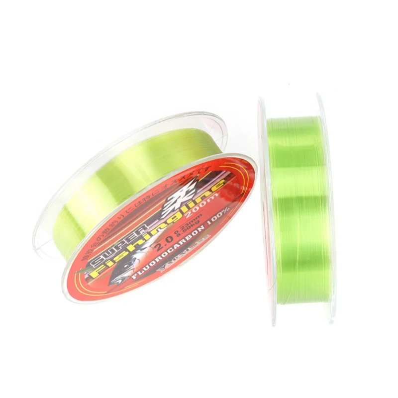 

100/200/300/500M Fluorocarbon Fishing Line Green Carbon Fiber Leader Line Fly Fishing Line