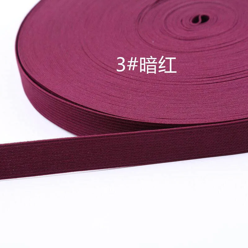 5 ярдов/Лот 20 мм цветные эластичные ленты канатная Резиновая лента 2 см спандекс лента для шитья кружевная отделка поясная лента аксессуары для одежды - Цвет: X3