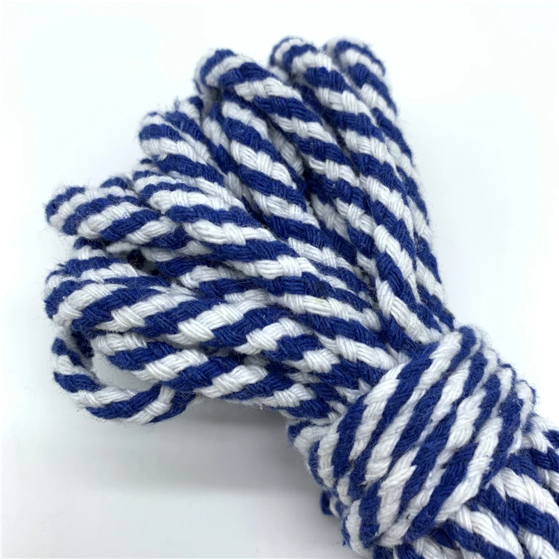 5yards/Lot 6mm Cotton Rope Craft Decorative Twisted Cord Rope For Handmade Decoration DIY Lanyard Ficelles Couleurs Thread Cord cotton rope