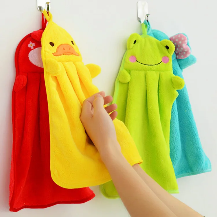 Handkerchief care magic bathroom towel wipe towel baby child animalKids Children Cartoon Absorbent Hand Dry Towel
