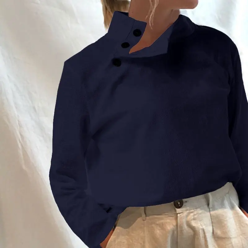 Винтажные льняные топы, женские блузки cellumia, осенние женские рубашки с длинным рукавом, повседневные свободные блузки на пуговицах, женские блузки размера плюс 5XL