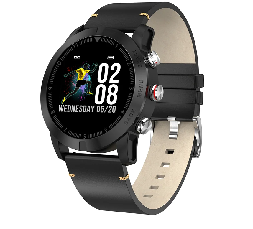 Tiptop S10 полный сенсорный браслет PPG+ HRV монитор сердечного ритма большая батарея Определитель номера дисплей Спорт Смарт часы - Цвет: Brown Leather