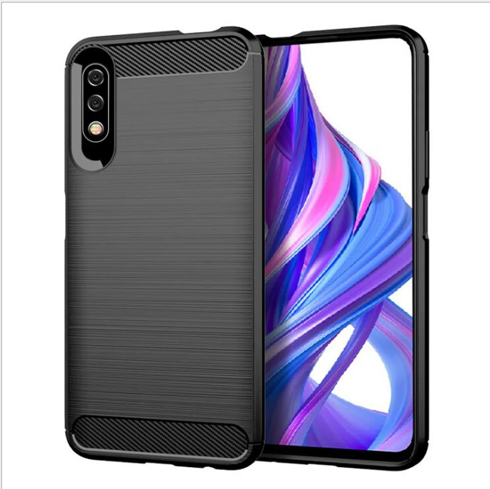 For Huawei Y9s Y 9s Case Carbon Fiber Cover Shockproof Phone Case For Huawei P Smart Pro (Honor 9X Pro) Cover Flex Bumper Shell phone case for huawei Cases For Huawei