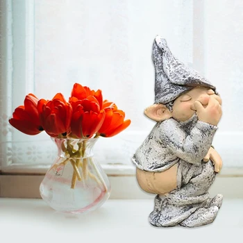

1Pc Resin Fun Elf Character American Country Landscape Villa Garden Decoration Outdoor Floor Kindergarten Arts Dwarf Ornaments