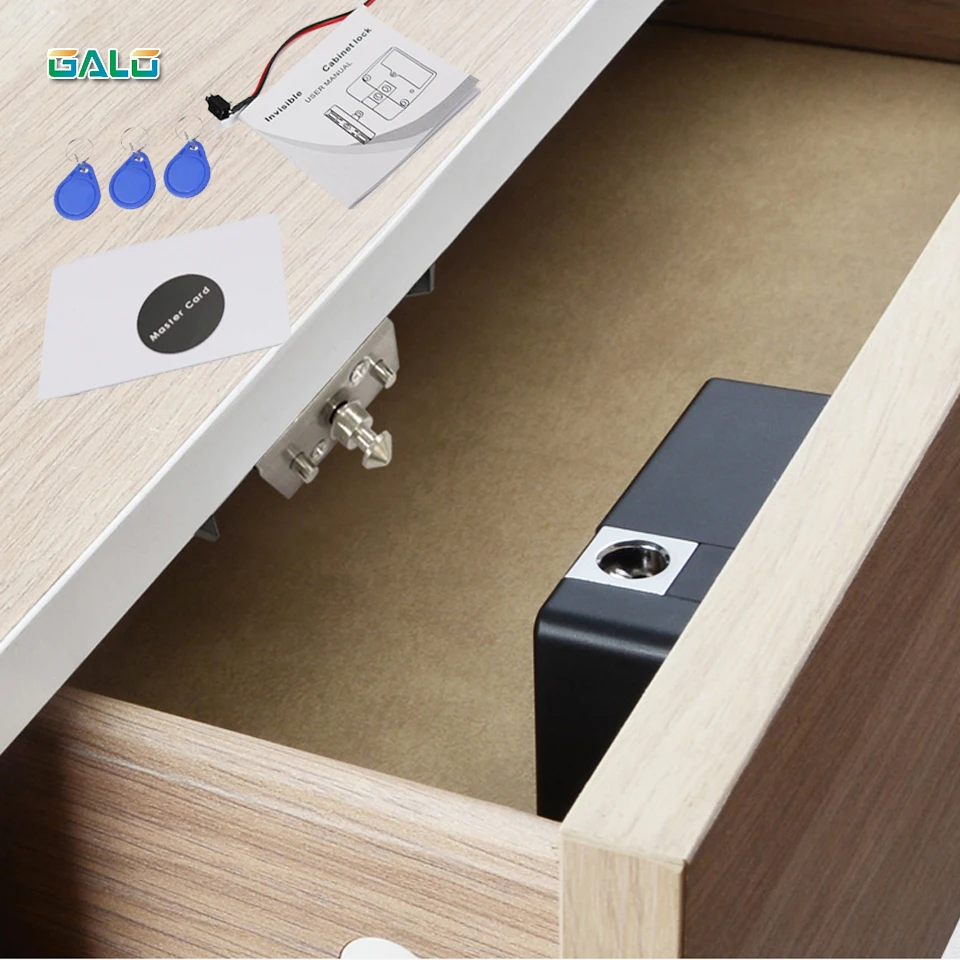 

Invisible Sensor Lock EMID IC Card Drawer Digital Cabinet Intelligent Electronic Locks For Wardrobe Furniture Hardware