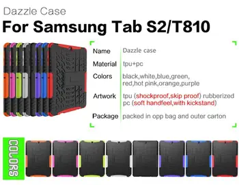 

KickStand Cover For Samsung Galaxy Tab S2 T810 T815 Tablet Case Heavy Duty Armor Shockproof Soft Tablet Shell Funda+Stylus Pen.