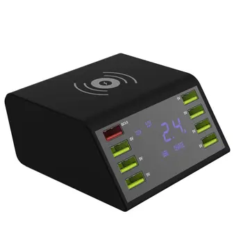

8-port Usb Charger Mobile Wireless Charging Base Stand Pad Desktop Storage Smart Power Strip 8-port Direct Charger