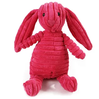 

3PCS Animals Dog Chew Squeak Toys Rabbit Fleece Rope Interative Toy 40DC23