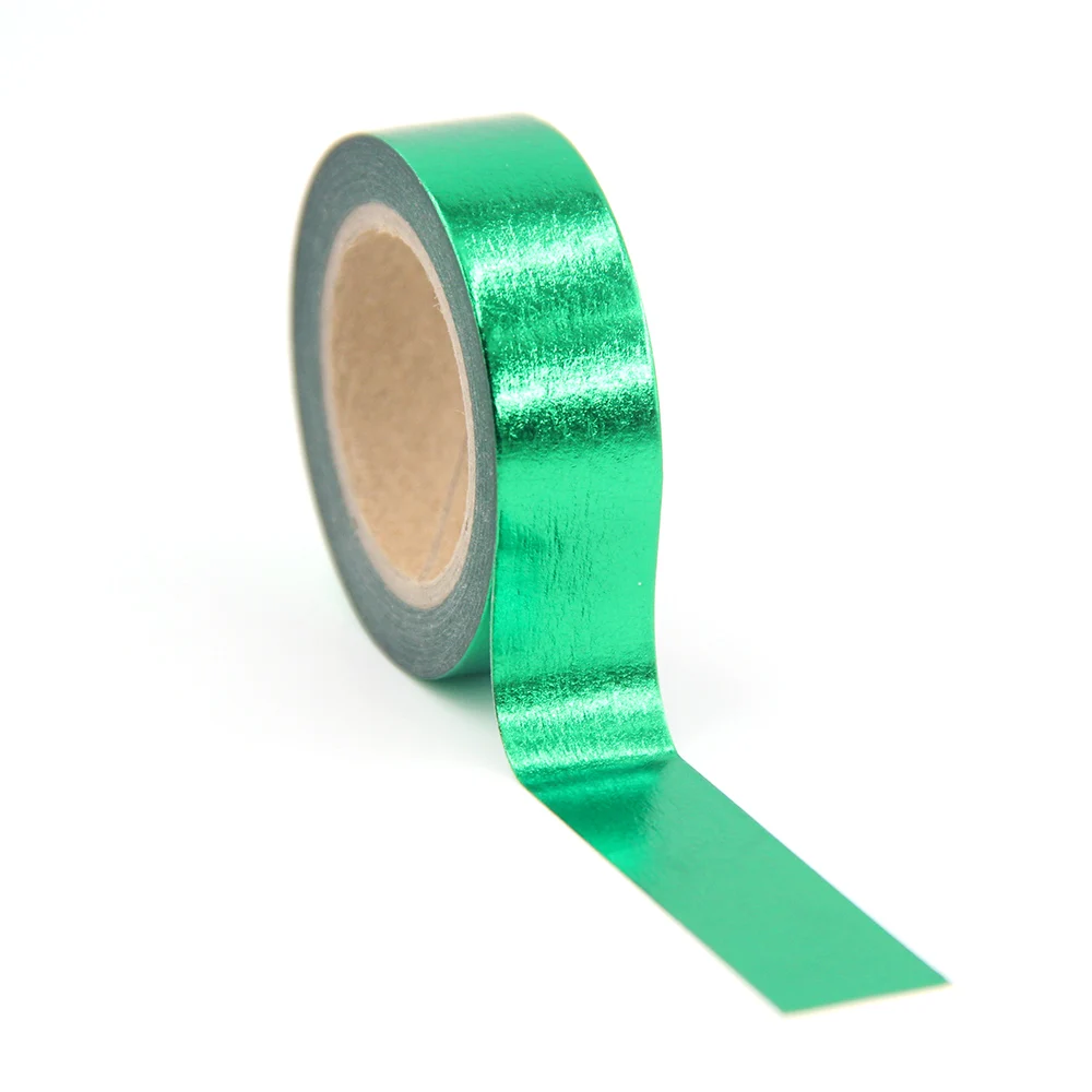 1X 15mm*10m Gold Foil Washi Tape Silver/Gold/Bronze/Rose/Green/purple Color Japanese Kawaii DIYScrapbooking Tools Masking Tape - Цвет: G166