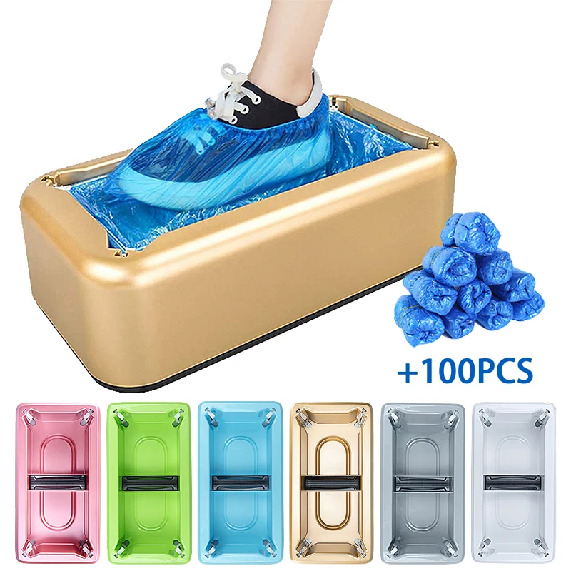 Máquina automática de cubierta de zapatos, dispensador inteligente de calzado con hebilla en T, desechable, PE, impermeable, para lluvia, limpieza de suelo, interior