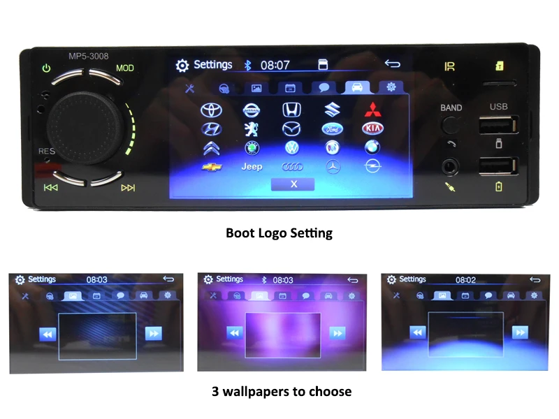 head unit Bluetooth Car Radio 1 Din Mirror Link 4" Touch Screen MP5 Video Player USB TF Handsfree A2DP Stereo Audio System Head Unit 3008 best buy car audio