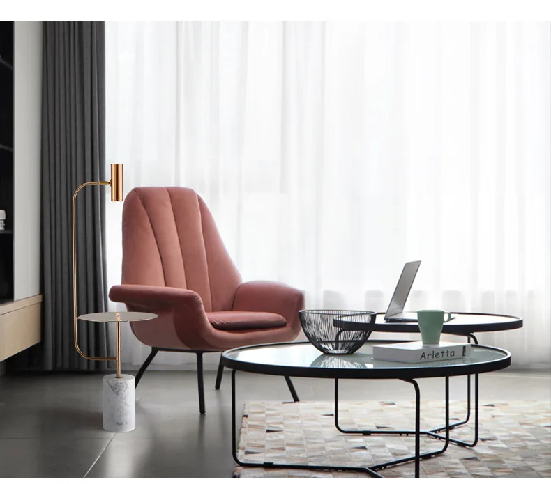 Американская простая модель отеля вилла спальня пост современный поднос Торшер Гостиная Кабинет лампа