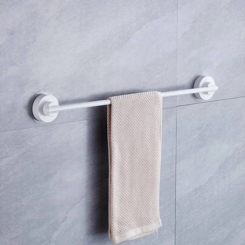

Bathroom Single Stainless Steel ABS Towel Bar Punch Free Strong Suction Cup Towel Holder Wall Mounted Nail-Free Towel Rack