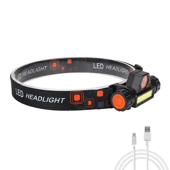 

COB XPE Adjustable Headlight Outdoor USB Charging High Head Light Camping Lamp