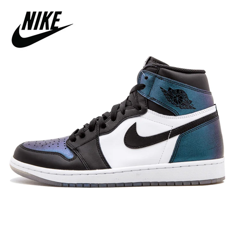 Оригинальные кроссовки Nike Air Jordan 1 в стиле ретро All Star 2017 высокие из Хамелеона для