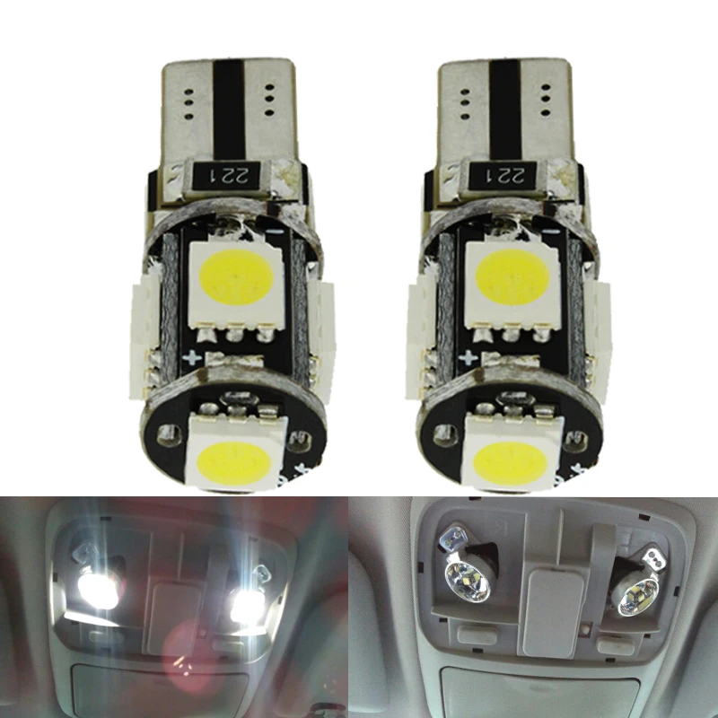 Светодиодная лампа T10 Canbus 12 В 5 SMD белая 6000K 5W5 W5W светодиодный светильник па без