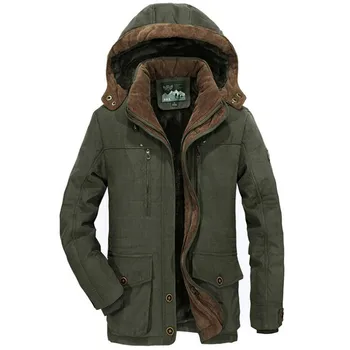 

Plus Size 6XL 7XL Winter Jacket Coat Men Parkas hombre invierno Thickening Warm Hooded Military Warm Fleece With Fur Parka Men