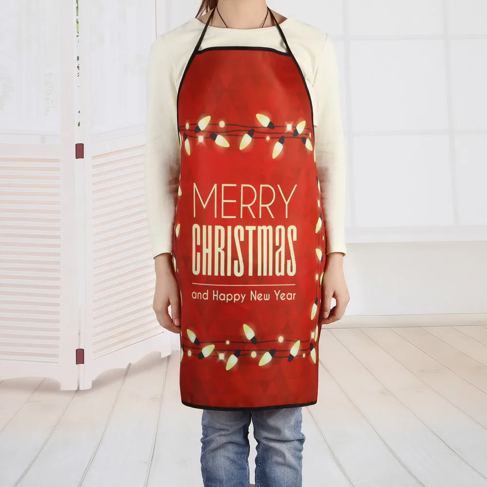 Christmas Decoration Waterproof Apron Christmas Dinner Party Apron