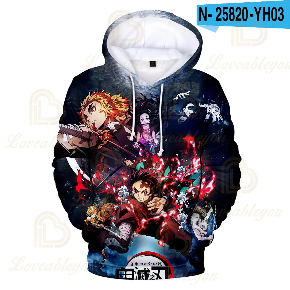 

Anime Hoodie Steetwear Demon Slayer Kamado Nezuko Cosplay Sweatshirt Coat Kimetsu No Yaiba Mugen Ressha-Hen Men Women Costumes