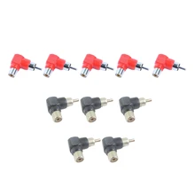 *#Best Price 10pcs RCA right angle Connector Plug Adapters M/F Male to Female 90 Degree Easy to use and play Convenient to carry *#Best Price 10pcs RCA right angle Connector Plug Adapters M/F Male to Female 90 Degree Easy to use and play Convenient to carry