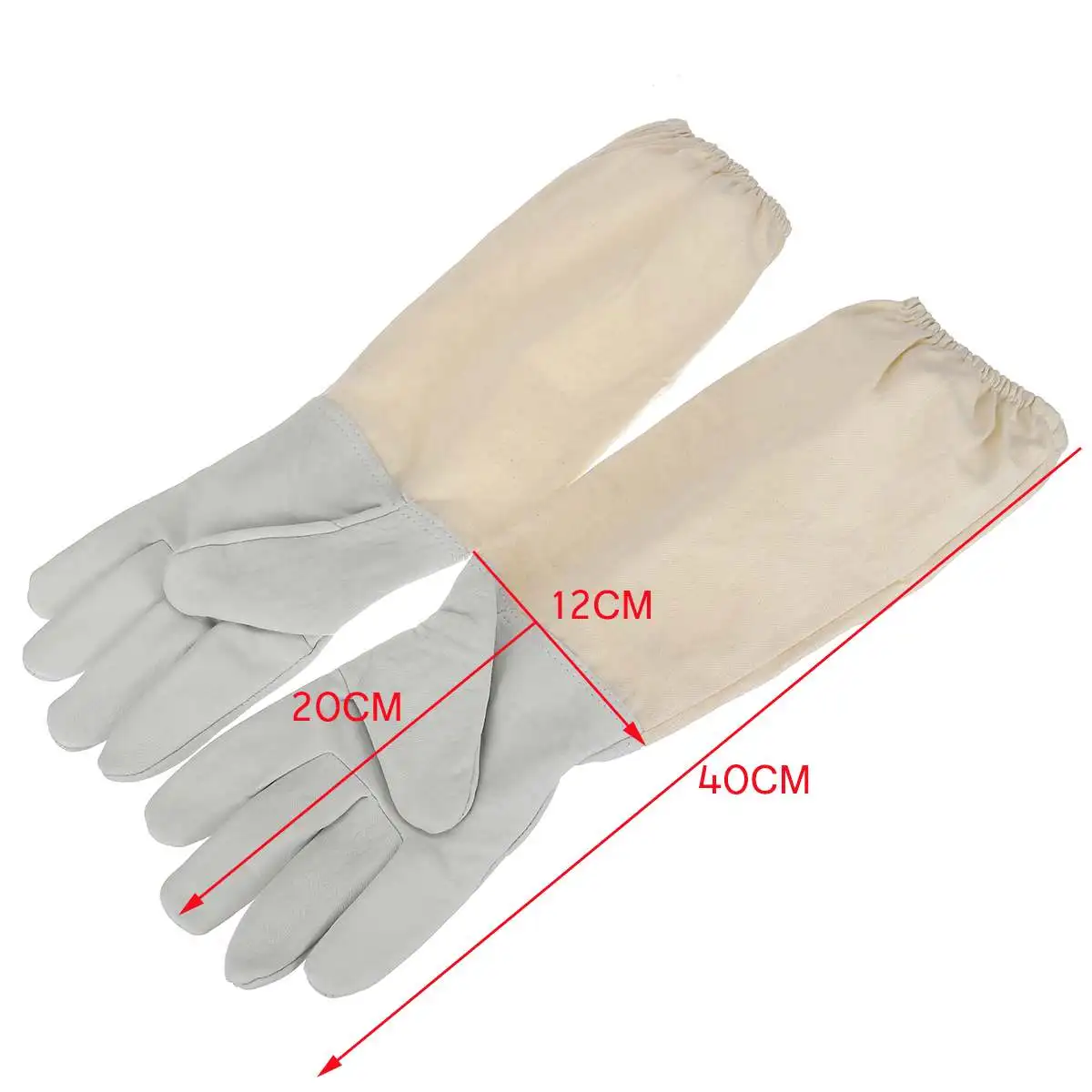 Пара пчеловодческих перчаток защитные пчеловодческие перчатки козья пчелиная Кожа Вентилируемые с длинными рукавами оборудование для пчеловодства инструменты